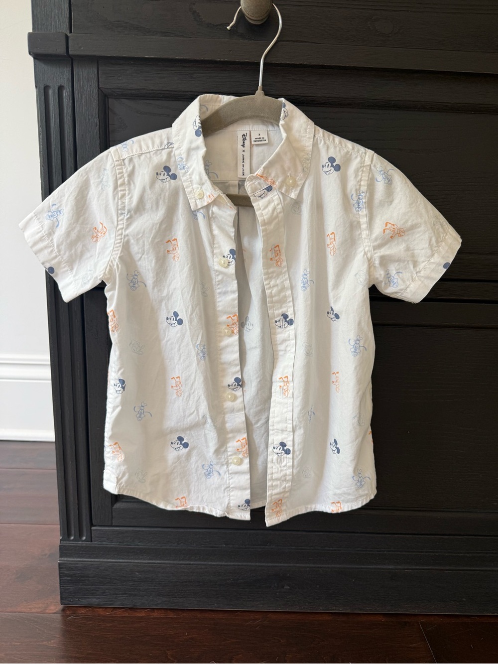 Janie and Jack Mickey Button Down Short Sleeve